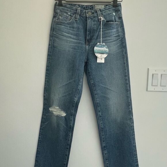 Ag Adriano Goldschmied Alexxis High Rise Straight Jeans size 25 New with tags - Picture 1 of 11